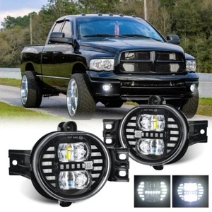 Pair Fog Lights For Dodge Ram 2500 3500 2003-09 Ram 1500 02-08 Durango 04-06 LED - Picture 1 of 12