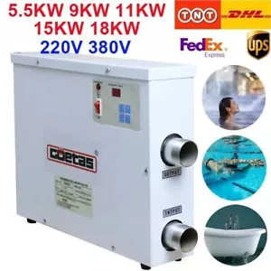 5.5KW~18.5KW Electric Swimming Pool Water Heater Thermostat Hot Tub 220V 380V - Picture 1 of 24