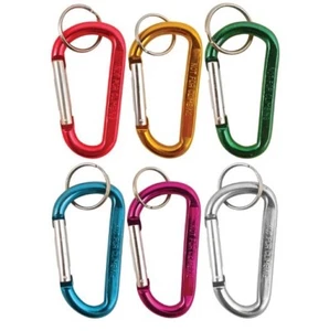Pack de 6 Mosquetón V Gancho Clips Mosquetón 7.5cm Carabina Llavero Llavero Nuevo - Imagen 1 de 3