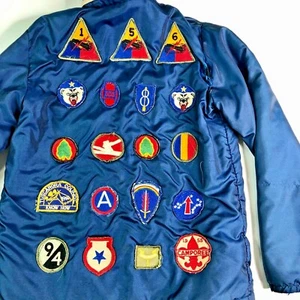 Chaqueta de colección 1950 Boy Scout Camporee BSA parches en el Sr. Wrangler talla 16 - Imagen 1 de 12