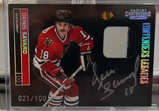 DENIS SAVARD 2011-12 Panini Contenders Legacies Patch Auto 021/100