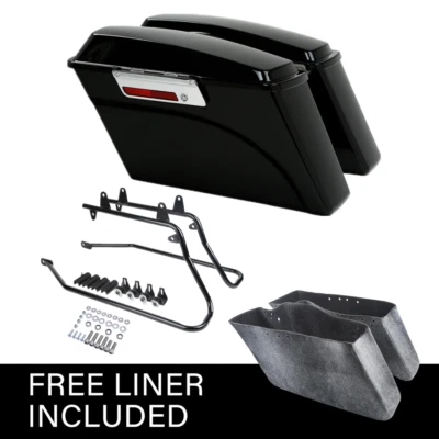 Alforja rígida con soporte de conversión de llaves de pestillo apto para Harley Softail 1984-2017 Foto 1 de 4