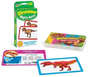 Dinosaur Mighty Match Memory Card Game Toddlers Educational Learning Flashcards - Picture 1 of 4