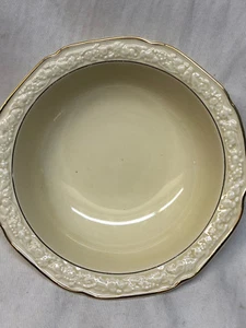 CROWN DUCAL GOLDEN GLAMOUR CEREAL BOWL 6 1/8" FLORENTINE SHAPE SAND - Picture 1 of 6
