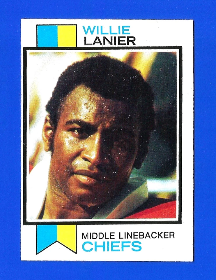 1973 Topps FOOTBALL #410 WILLIE LANIER EXMINT HOF KANSAS CITY CHIEFS (SB3) - Image 1 of 1
