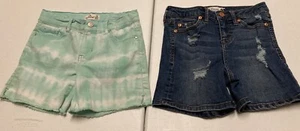 LOT of 2 Girls Stretch Denim Shorts-Jordache & Reverly Kids   (Size 10) - Picture 1 of 7