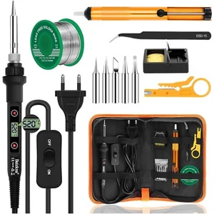 Präzises Lötkolben Set 80W mit 5 Lötspitzen und 50g Lötdraht für Hobby und Beruf - Bild 1 von 1
