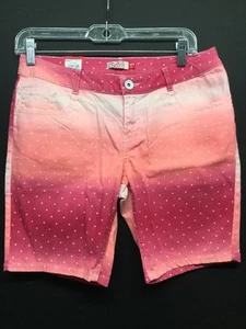 NWT SO Girls Bermunda Polka Dot Pink Shorts Adjustable Waist size 14 1/2 - Picture 1 of 10