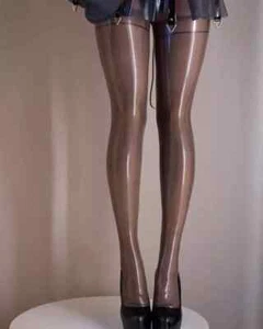 Medias de goma látex delgadas hasta los muslos calcetines largos personalizados 0,4 mm - Imagen 1 de 2