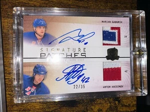 2009 UD The Cup Marian Gaborik Artem Anisimov Signature Patches Auto #/35 - Picture 1 of 2