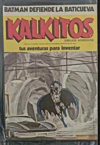VINTAGE RARE ARGENTINA KALKITOS TRANSFER BATMAN DEFENDS THE BATCAVE DC COMIC '78 - Picture 1 of 2