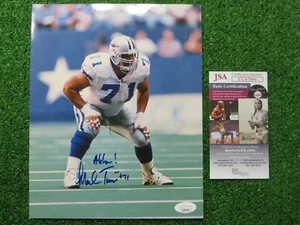 MARK TUINEI SIGNED 8x10 DALLAS COWBOYS with "Aloha!" Inscription PHOTO JSA COA - Picture 1 of 4