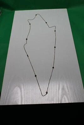 vintage Sarah Coventry black facetted glass and gold colored chain necklace - Image 1 of 4