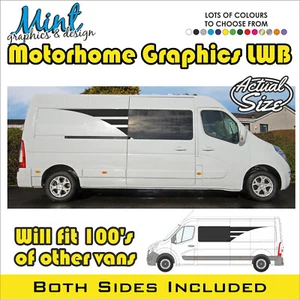 LWB RENAULT MASTER L3 autocaravana cámper calcomanías pegatinas gráficos furgoneta SIN P&P 032 - Imagen 1 de 4
