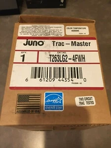 NUEVO EN CAJA JUNO T263LG2-4FWH TRAC-MASTER LED TRACK LIGHT CABEZAL BLANCO - Imagen 1 de 7