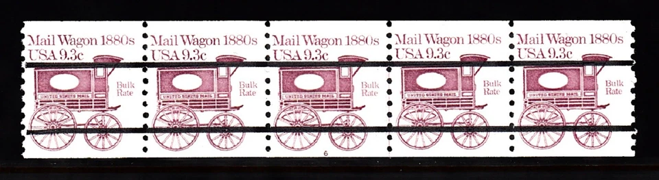 USA PNC SC# 1903a MAIL WAGON 9.3c. BULK RATE PC PL# 6 WATER ACTIVATED PNC5 MNH - Image 1 of 1