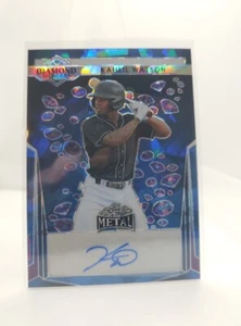 KAHLIL WATSON 2023 Leaf Metal Blue Ice Cracked DIAMOND WONDERS AUTO /7 - Picture 1 of 3