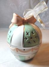 Large Lighted Green And Pink And White Christmas Ornament