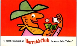 HARRAH'S CLUB Casino advertisement Reno and Lake Tahoe - Postcard - Picture 1 of 2