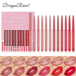 12pcs/Set Waterproof Pencil Lipstick Long Lasting Makeup Matte Lip Liner Pen - Picture 1 of 16