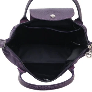 SALE Longchamp Handbag Pliage Green S Size BILBERRY Purple Nylon Women's NEW - Picture 1 of 7