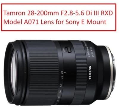 Tamron 28-200mm F2.8-5.6 Di III RXD Model A071 Lens for Sony E Mount  - Image 1 of 4