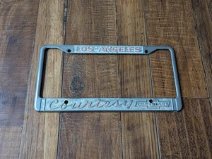 RARE Vintage Los Angeles California Courtesy Chevrolet Metal License Plate Frame - Picture 1 of 2