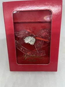 Gorham Glas Weihnachtsschmuck Schaukelpferd in Box Vintage Style Nr 93560. - Bild 1 von 4