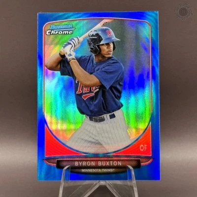 2013 Bowman Chrome Byron Buxton Blue Mini Refractor /99 1st Card #1 - Image 1 of 2