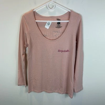 NWT Margaritaville Happy Hour Somewhere Scoop Neck Long Sleeve T Shirt Sz M - Image 1 of 4