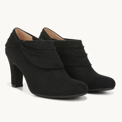 LifeStride Corie Ankle Bootie Microsuede Round Toe Black Womens Size US 10 EU 40 - Image 1 of 4