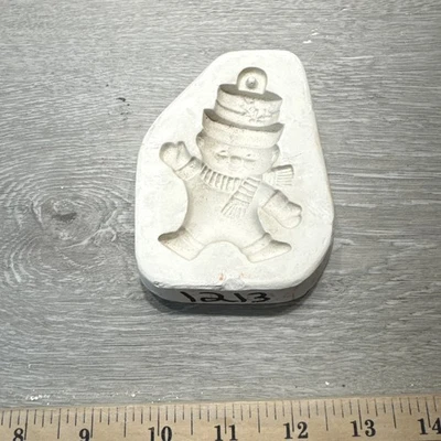 Vintage Tag Snowman Ornament 931 Ceramic Flat Slip Mold - Image 1 of 4