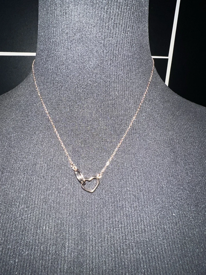 Collar corazón chapado en oro rosa de 18kt Foto 1 de 1