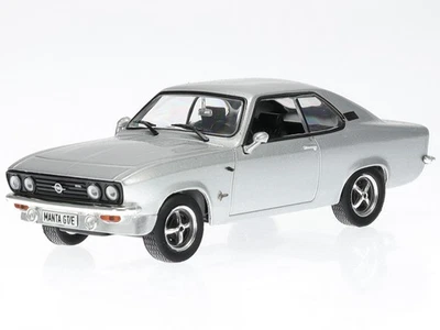 Opel Manta A GT/E silver diecast model car in acrylic show case Eaglemoss 1:43 - Image 1 of 4