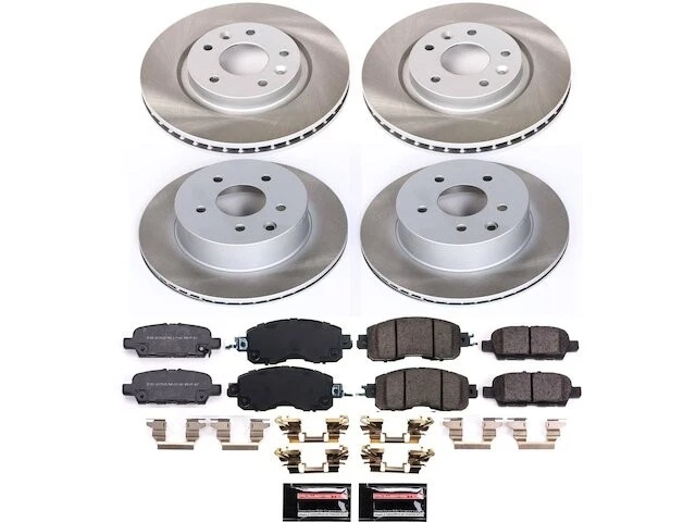 Kit de pastillas de freno y rotor delanteras y traseras para Nissan LEAF MT39W5 14-17 Foto 1 de 1