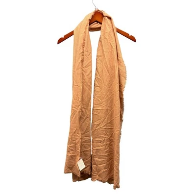 Urban Outfitters Tan Frayed Edge Scarf Wrap Womens Lightweight Soft Shawl OS NWT - Image 1 of 4