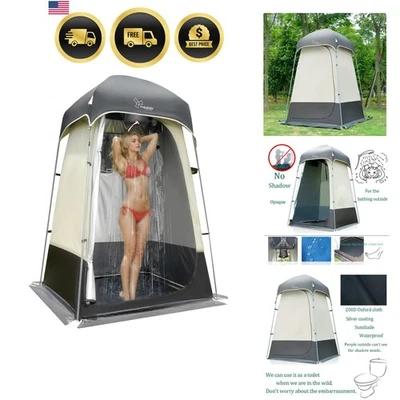 Portable Outdoor Shower Tent Changing Room Privacy Camping Shelter Mesh Walls - Image 1 of 4