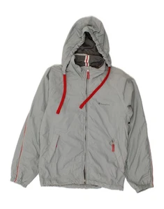 CHAMPION Mens Muscle Hooded Rain Jacket UK 36 Small Blue Polyester AJ09 - Picture 1 of 3