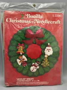 Bucilla Weihnachten Handarbeit Schmuck Kranz Crewel Garn Kit 3396 - Bild 1 von 2