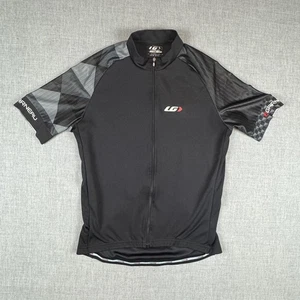 Garneau Cycling Jersey Mens Large Black Short Sleeve Full Zip Bike Shirt Top - Picture 1 of 9