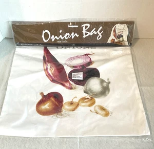 Borsa Cipolla 100% Cotone 14,75" x 14,75" Beige NUOVO! - Foto 1 di 2