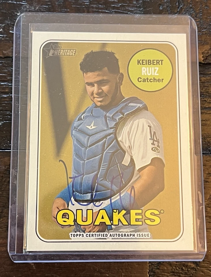 KEIBERT RUIZ 2018 TOPPS HERITAGE MINORS REAL ONES RC AUTO NATIONALS ROOKIE - Image 1 of 1