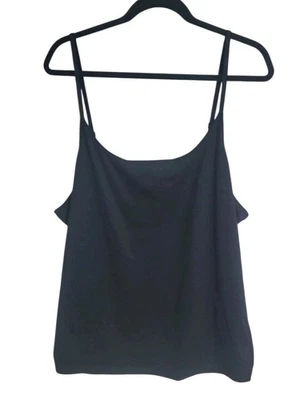Camisola Coldwater Creek Talla 2X Negra Correa Ajustable Elastizada Mezcla de Nylon Foto 1 de 4
