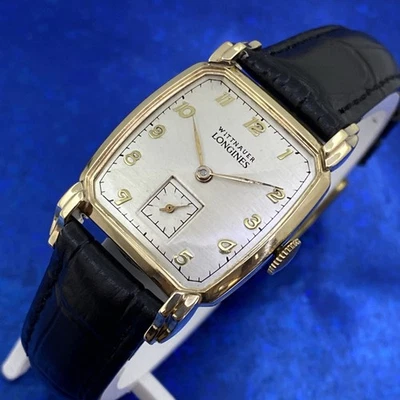 Impresionante esfera de 2 tonos de colección de los años 50 Man WITTNAUER LONGINES Revue reparada GARANTÍA Foto 1 de 4