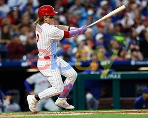 Harrison Bader Swinging Action Philadelphia Phillies 8x10 MLB Baseball Photo - Picture 1 of 1