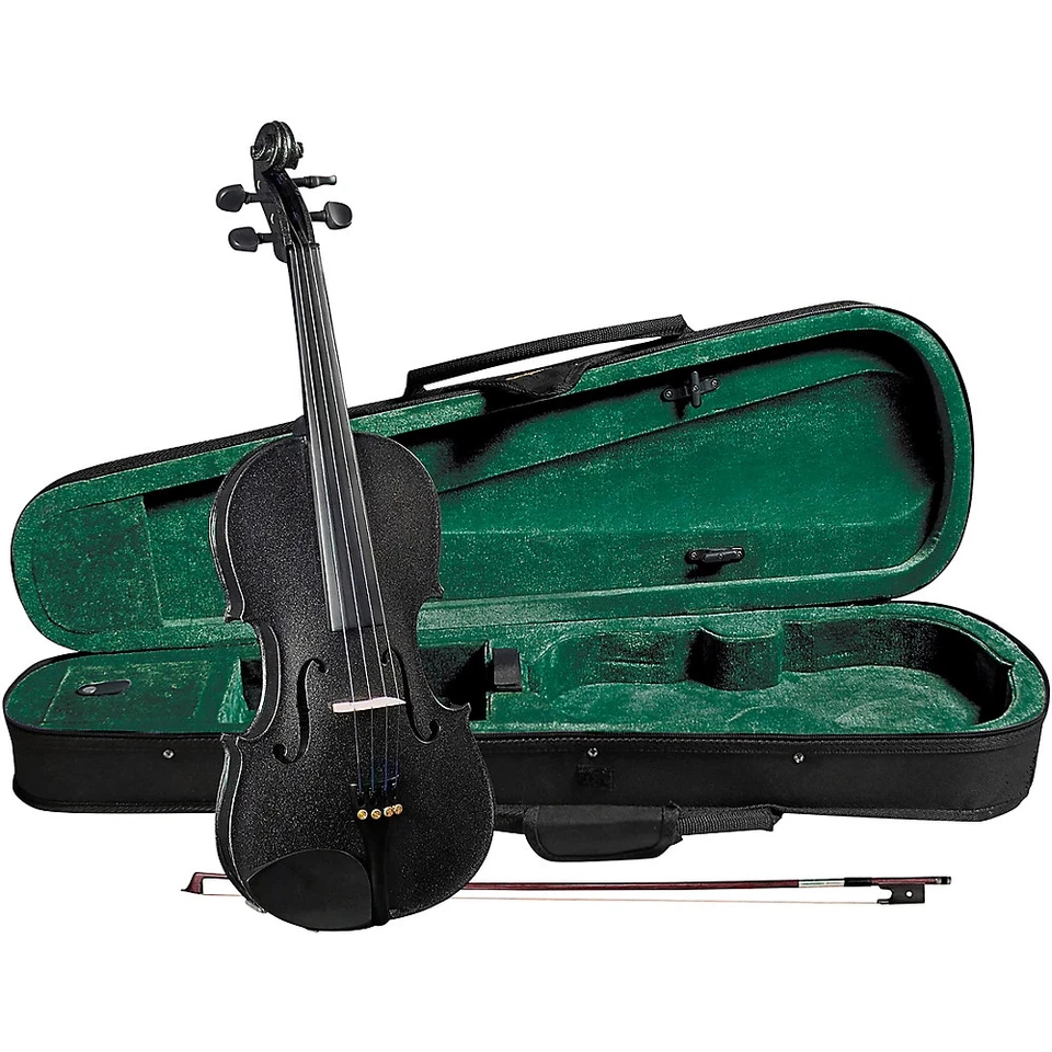 Cremona SV 75 Novice Sparkling Black Violin Outfit 4 4