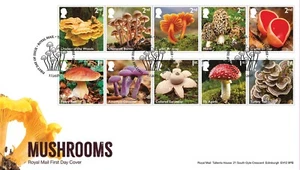 GB 2025 MUSHROOMS Stamp Set First Day Cover Tallents House postmark, 03/07/2025 - Afbeelding 1 van 2