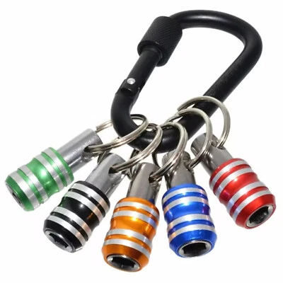 INBRACKETS Key Chain Hex Quick Release Bit Holders 1/4 Inch easy change holders 6pcs