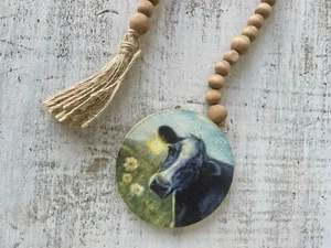 Kuh Perlen Bauernhaus Girlande Stufentablett Deko - Bild 1 von 14