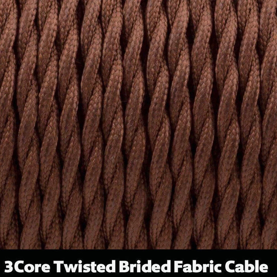 Cable trenzado de tela de color de alambre trenzado de colección de 3 núcleos Flex EE. UU. Foto 1 de 4